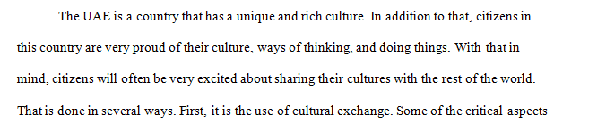 How do citizens of the UAE (United Arab Emirates) share aspects of culture