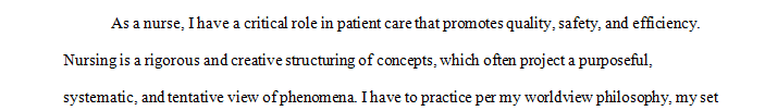 Choose a specific nursing theory that is most in line with your personal philosophy of practice