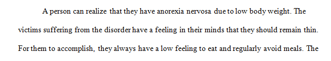 Compare and contrast anorexia nervosa and bulimia nervosa.