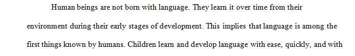 How do individuals acquire and develop language