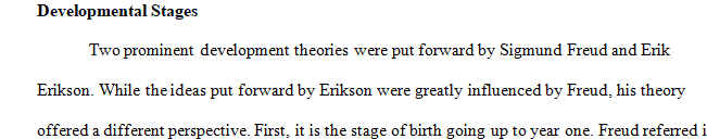 Research the major developmental theorists, Freud and Erikson
