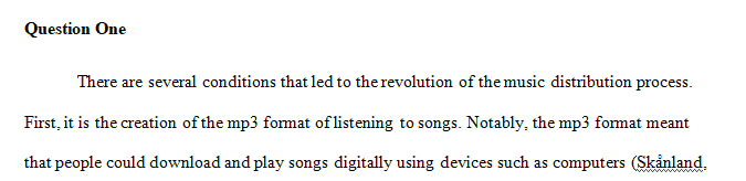 What industry conditions led to the revolution in audio distribution described