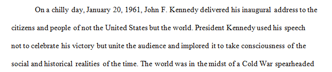 What is President Kennedy saying about the nature of human progress (science and technology)