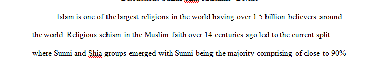 Why did Islam split into the Shia and Sunni sects