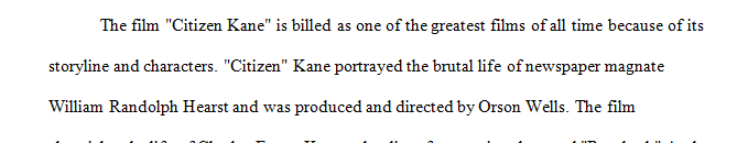 Write an Essay about the Battle Over Citizen Kane