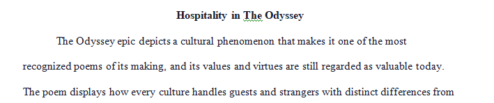 Discuss how events in the Odyssey give insight into this cultural trait