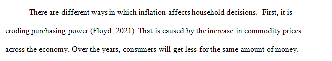 How does inflation affect household decisions and growth