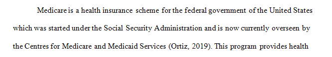 Identify the government agency that oversees the Medicare program.