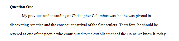 What was your previous understanding of Christopher Columbus