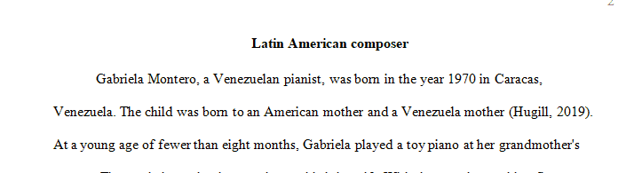 Write a short research essay on the Latin American composer of your choice