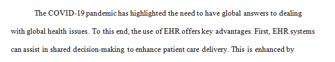 Describe the desired goals and expectations for EHR implementation in relation to a clinic’s efficiency and cost savings
