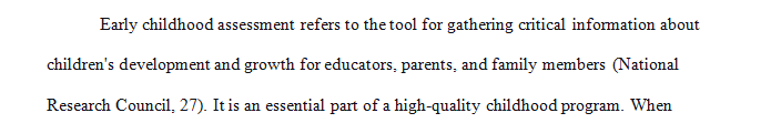 List and describe the five purposes of assessment in early childhood special education.