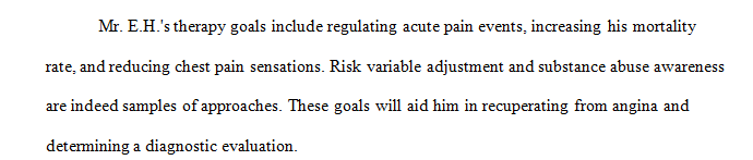 List specific goals of treatment for E.H.