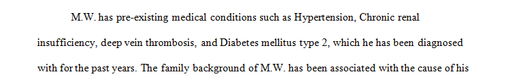 List specific goals of treatment for M.W.