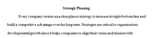 Strategic planning often occurs at high managerial levels in an organization 