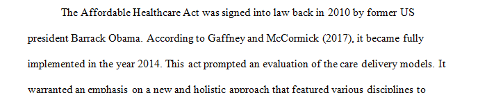 Describe one innovative health care delivery model that incorporates an interdisciplinary care delivery team.