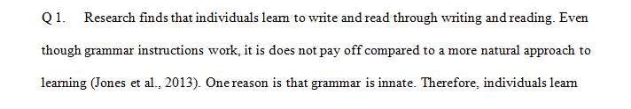 Research consistently shows that grammar instruction does not improve writing.