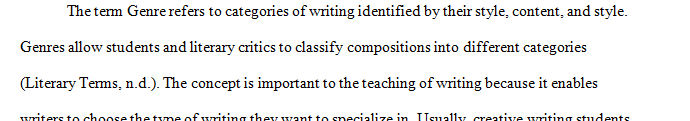 Why do you think the concept of genre is so central in teaching writing