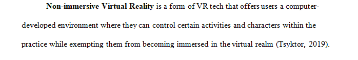 Write about three type of virtual reality