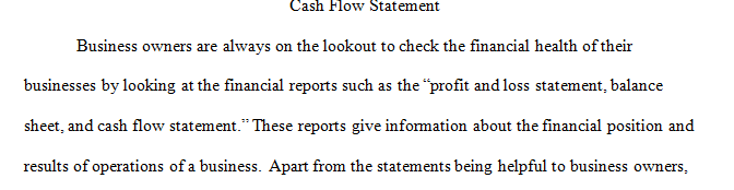 Explain the purpose of a cash flow statement and how it reflects the firm’s financial status.