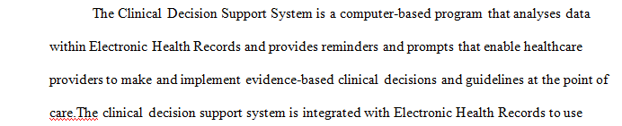 How does a clinical decision support work with an EHR