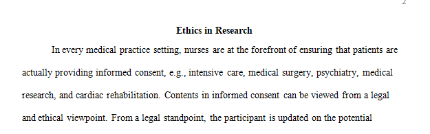 Informed Consent is a procedure for safeguarding research participants