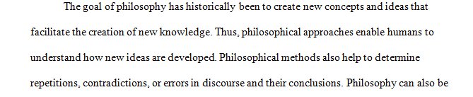 Write a 3-4-page paper on the historical tenets of Philosophy.