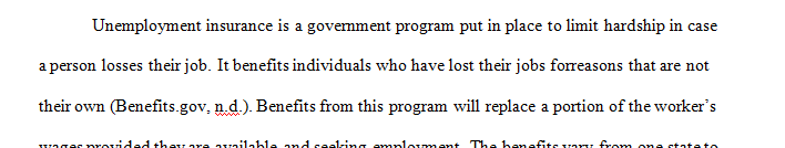 Analyze one of the following government intervention programs