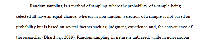 Differentiate between randomized and nonrandomized approaches to sampling populations. 