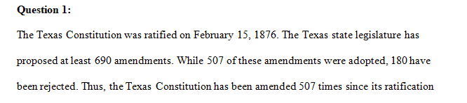 When was the current Texas Constitution ratified