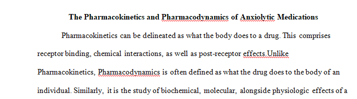 Review the Resources for this module and consider the principles of pharmacokinetics and pharmacodynamics.