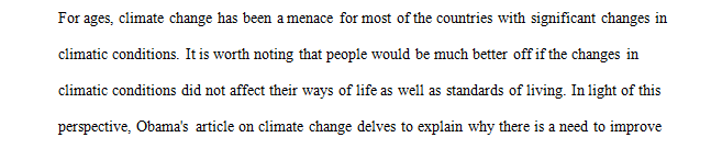 Rhetorical Analysis of a Text on Climate Change