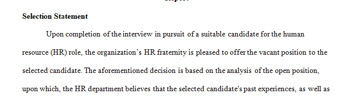 Use your understanding of human resource management and its four functional areas