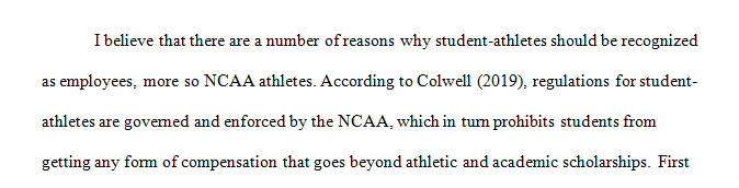 We touched on the idea of whether a student-athlete can be considered an employee in the Northwestern University case