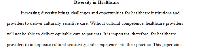 Explain culturally sensitive care and its application within health care.