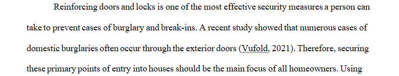 Research ways to increase exterior door safety.