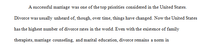 What do you think are the main factors in our society that have caused high divorce rates