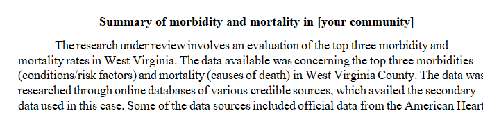 Examine the toll that chronic and communicable diseases have on morbidity and mortality rates