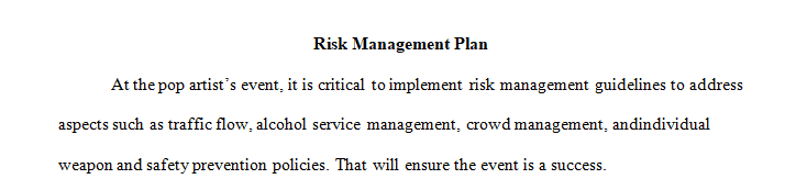 For this check-in, add to your risk management plan guidelines