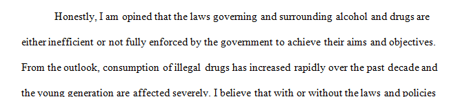 Post a comment about the laws surrounding and governing drugs & alcohol.