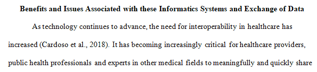 Prior to beginning work on this discussion forum read Chapters 34 and 36 of Health Informatics