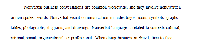 Read chapter 6 Nonverbal Language in Intercultural Communication.