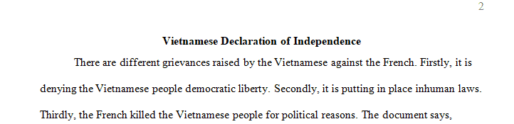 Read the Declaration of Independence of the Democratic Republic of Vietnam (1945)