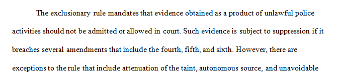 There are many exceptions to the exclusionary rule that have been established over the years.