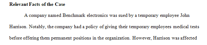 Write a 1-2 page case brief for the Harrison case in Chapter 4 of the textbook.