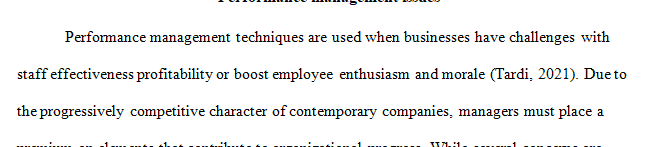 You have been asked to return to your alma mater and speak to current students about performance management issues.