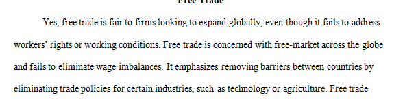 Discuss Is free trade fair
