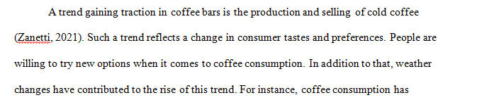 Discuss the current trend on coffee houses bars. Find a quote from Abd-al-kadin