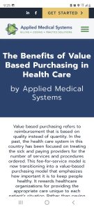 The Benefits of Value Based Purchasing in Health Care