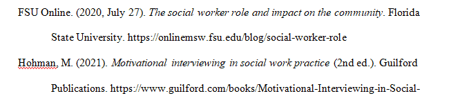 Select a topic social work to research.